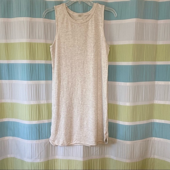 Lou & Grey Sleeveless Heathered Cream Dress Sz Small - Picture 7 of 7